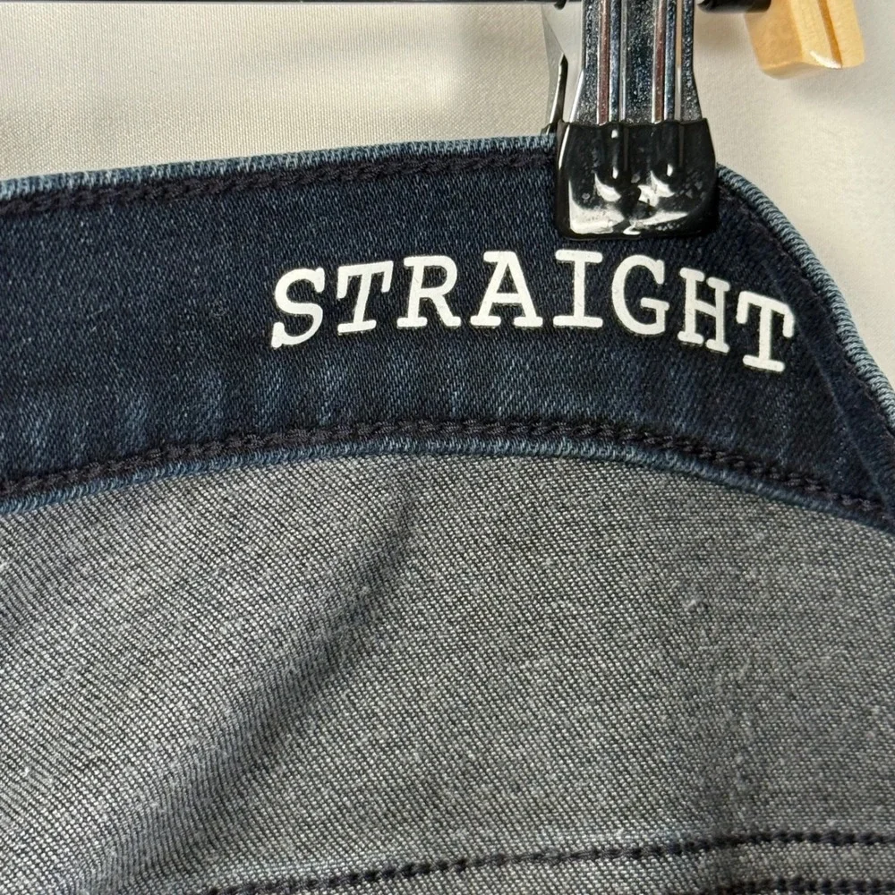 Madewell Straight‎ Leg Jeans Dark Wash Indigo Blue Denim Stretch Mens 36x32